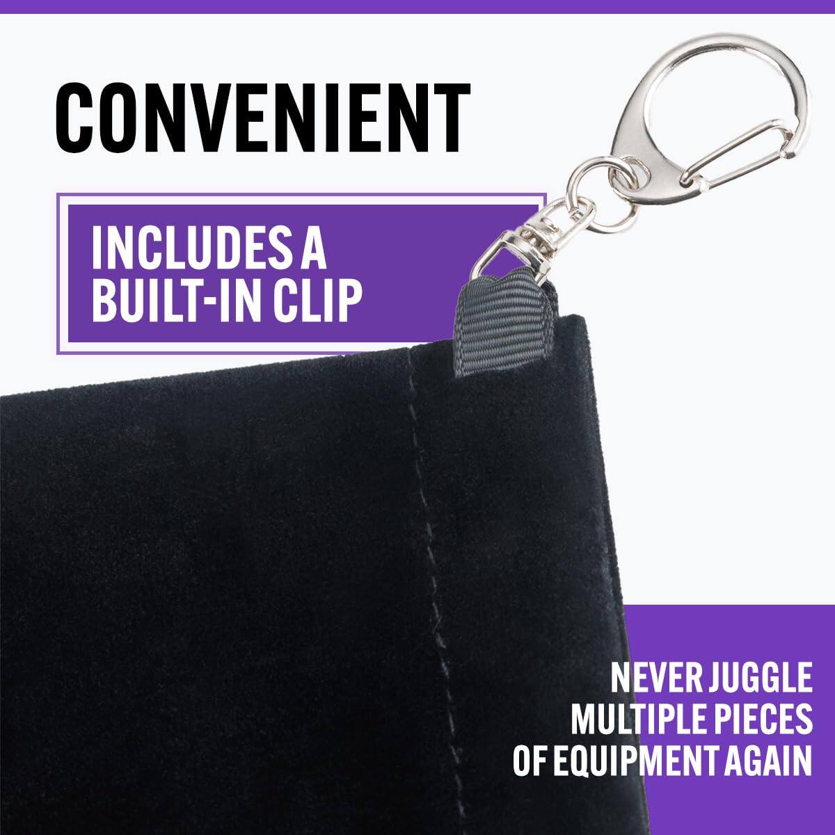CONVENIENT  
INCLUDES A BUILT-IN CLIP  
NEVER JUGGLE MULTIPLE PIECES OF EQUIPMENT AGAIN