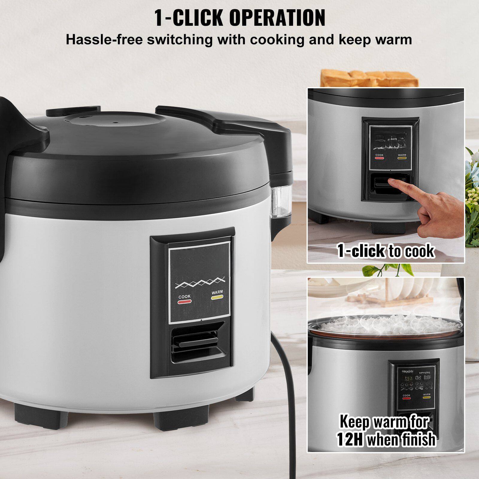 1-CLICK OPERATION  
Hassle-free switching with cooking and keep warm

1-click to cook

Keep warm for 12H when finish
