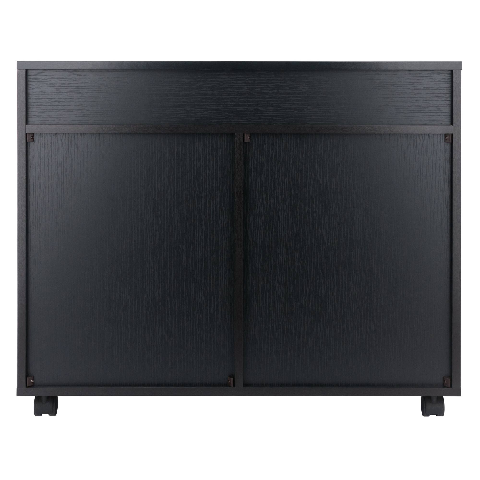 Winsome Wood Halifax 5 Drawer Multi Storage Mobile Cabinet Black - Best Buy
