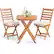 Alt View 9. Costway - 3-Piece Folding Bistro Set with Removable Seat Cushions Outdoor Table and Chairs - Natural,Off-White.
