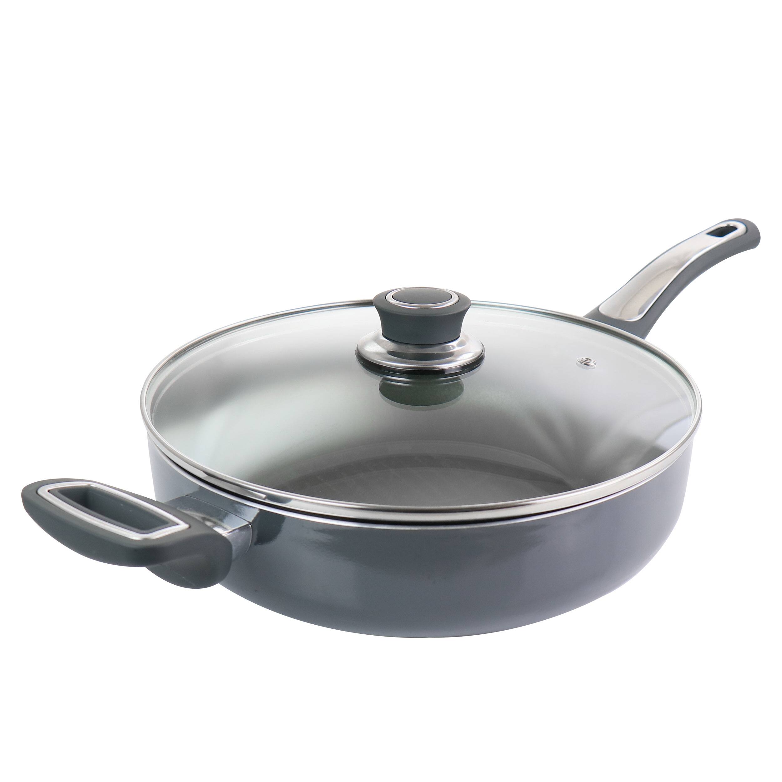 Alt View 1. Oster - Oster 3.5 Quart Aluminum Saute Pan with Lid - Silver.