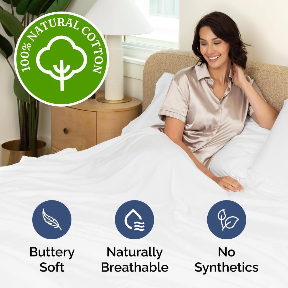 100% Natural Cotton

- Buttery Soft
- Naturally Breathable
- No Synthetics