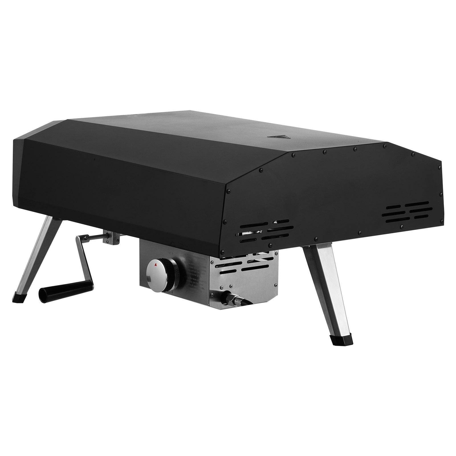 Alt View 8. Glintex - 13in Pizza Oven Gas Maker, Portable Outdoor Foldable Grill for Camping and Backyard BBQ - Black.