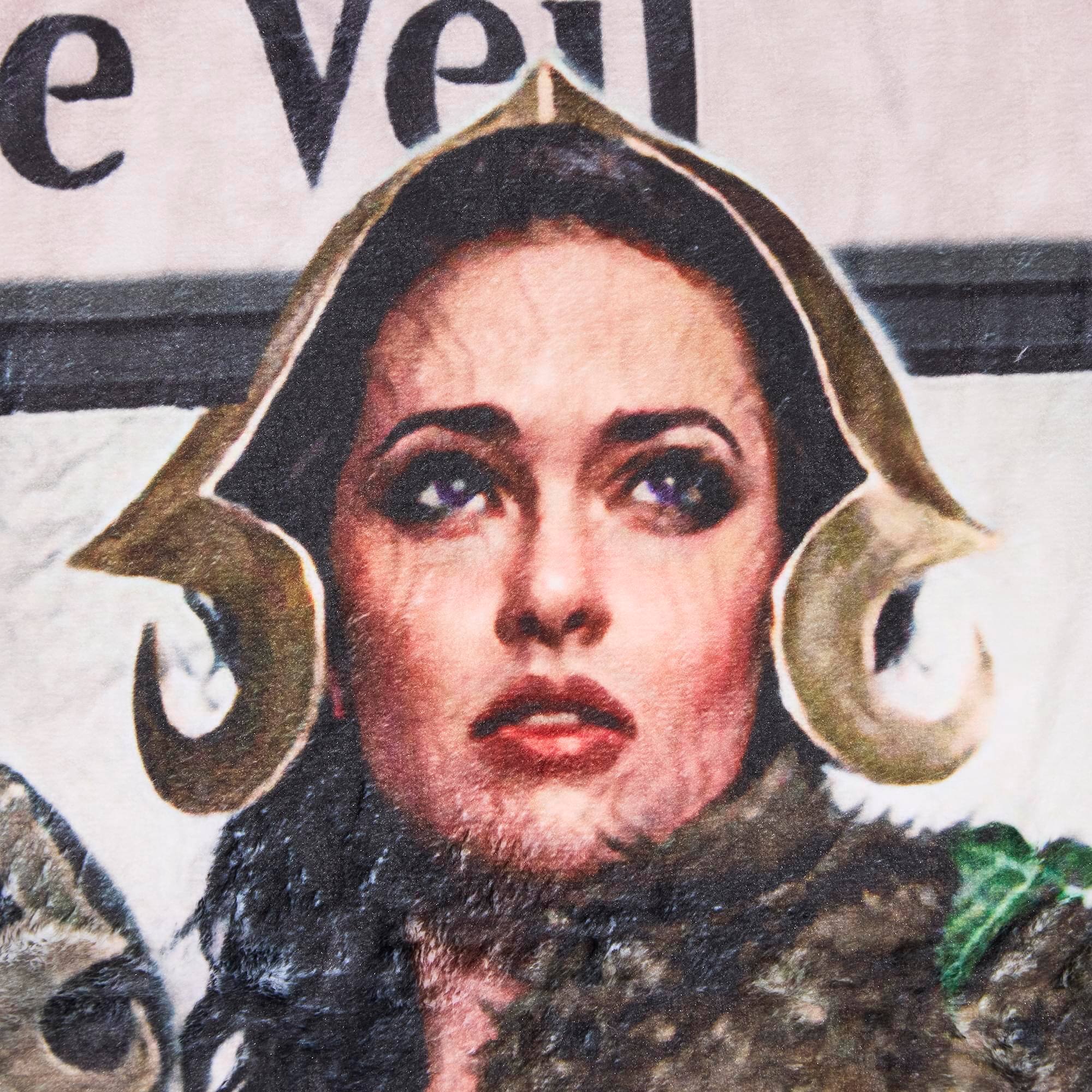 Alt View 1. Surreal Entertainment - Magic: The Gathering Liliana Of Veil Card Fleece Throw Blanket | 45 x 60 Inches - Black.