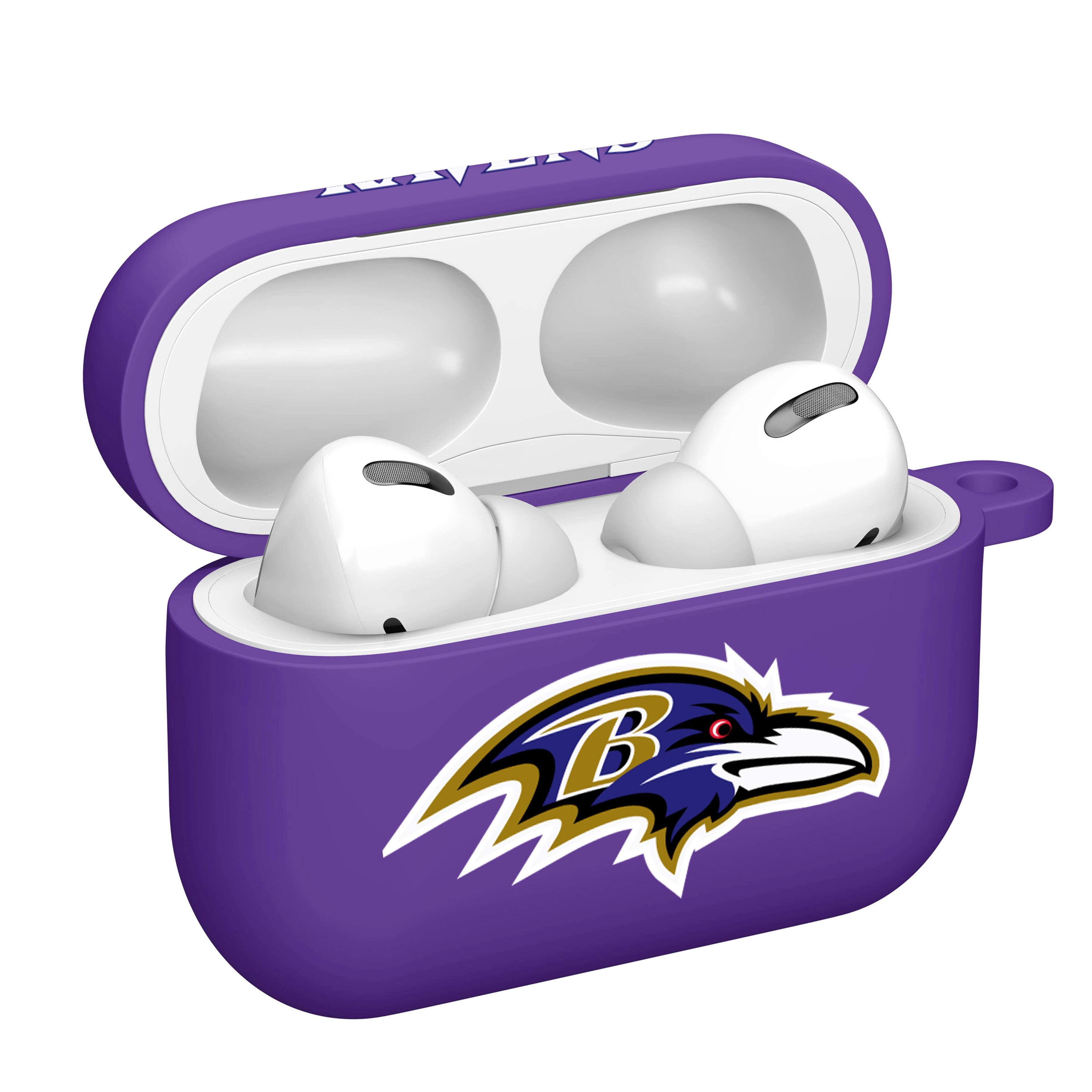 Alt View 1. Artinian - Baltimore Ravens AirPods Pro Silicone Case Cover - Purple.