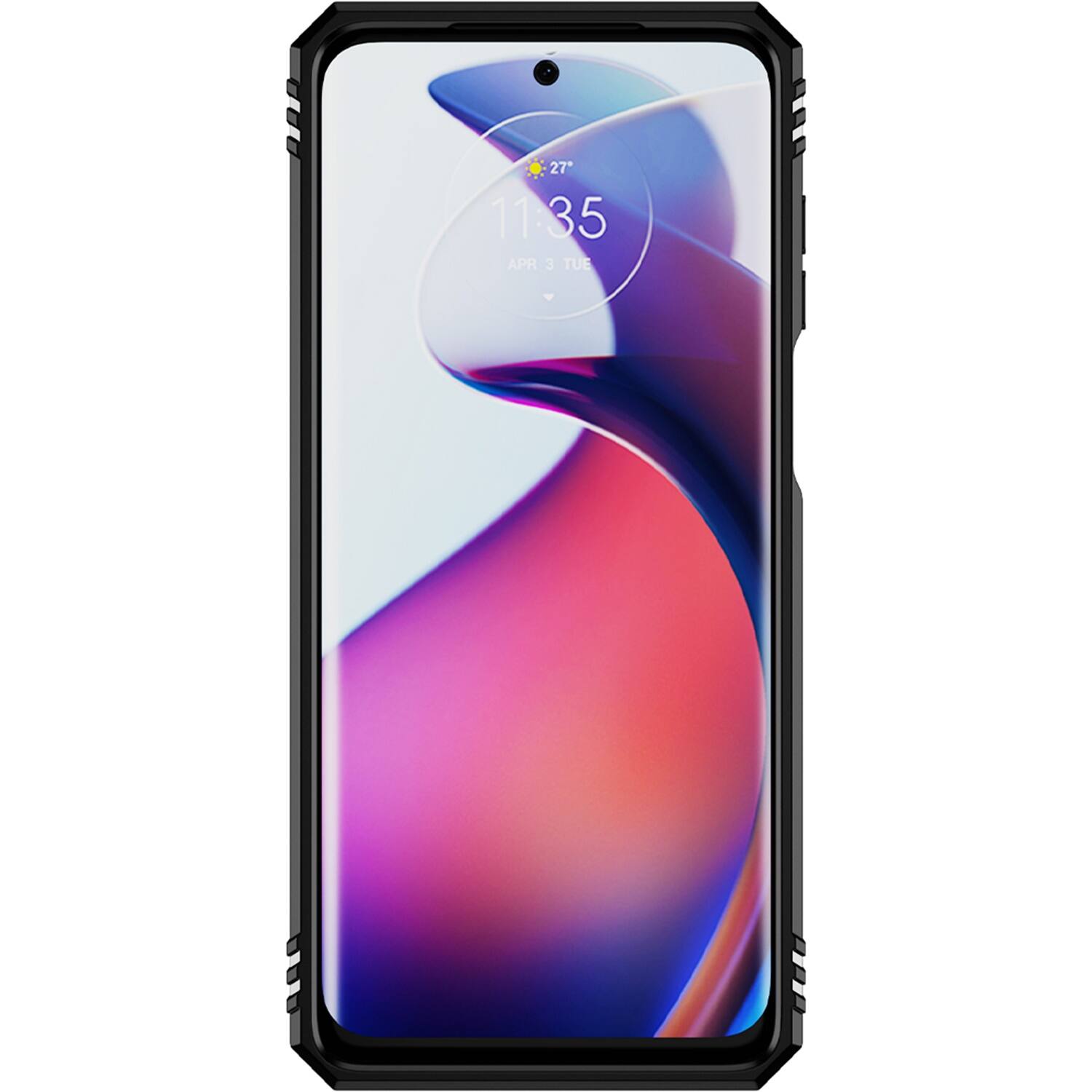 Alt View 11. SaharaCase - Military Kickstand Series with Belt Clip Case for Motorola G Stylus 5G (2023) - Black.