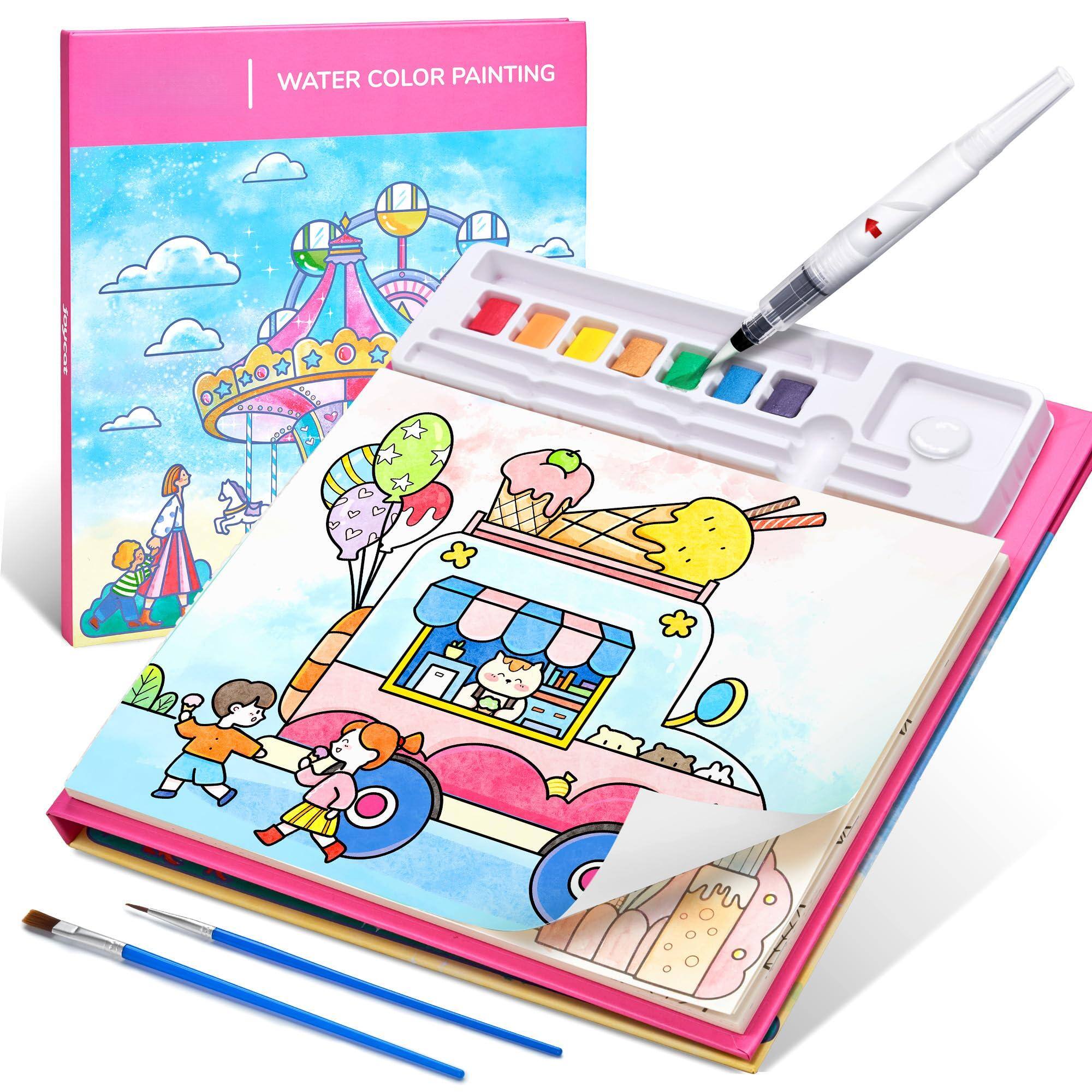 EZTW1 Paint With Water Coloring Books For Watercolor Painting Sets Ages ...