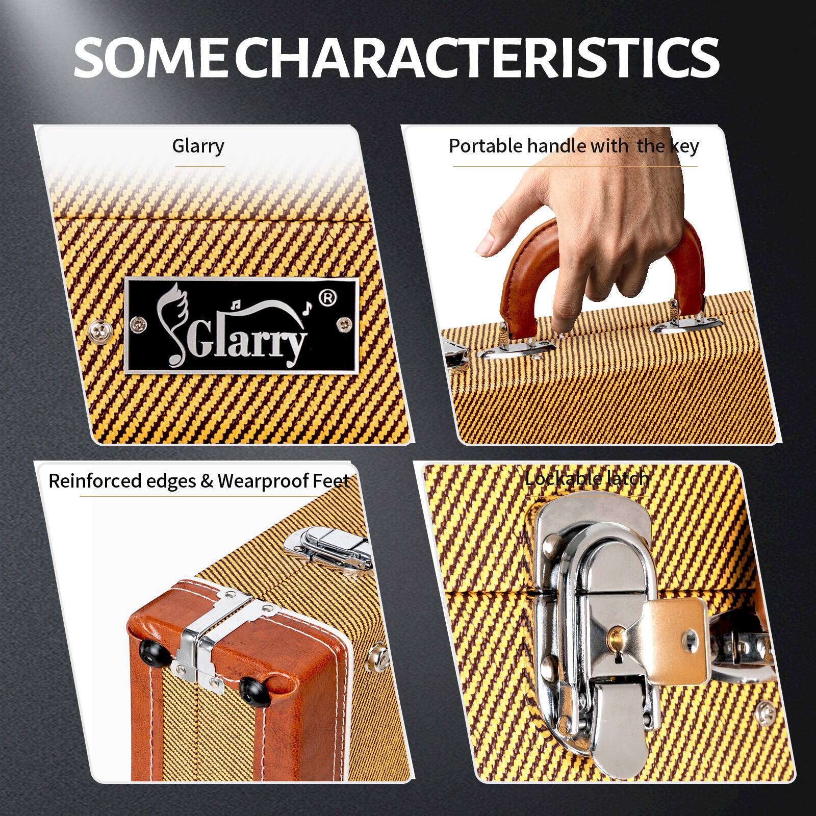 SOME CHARACTERISTICS

- Glarry
- Portable handle with the key
- Reinforced edges & Wearproof Feet
- Lockable latch