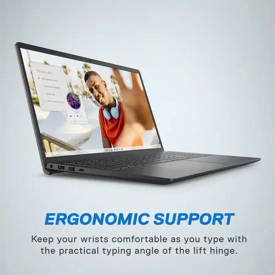 TO DO LIST:  
1. Start building coffee  
2. Schedule a meeting  
3. Get a snack  
4. Pick up groceries  

ERGONOMIC SUPPORT  
Keep your wrists comfortable as you type with the practical typing angle of the lift hinge.
