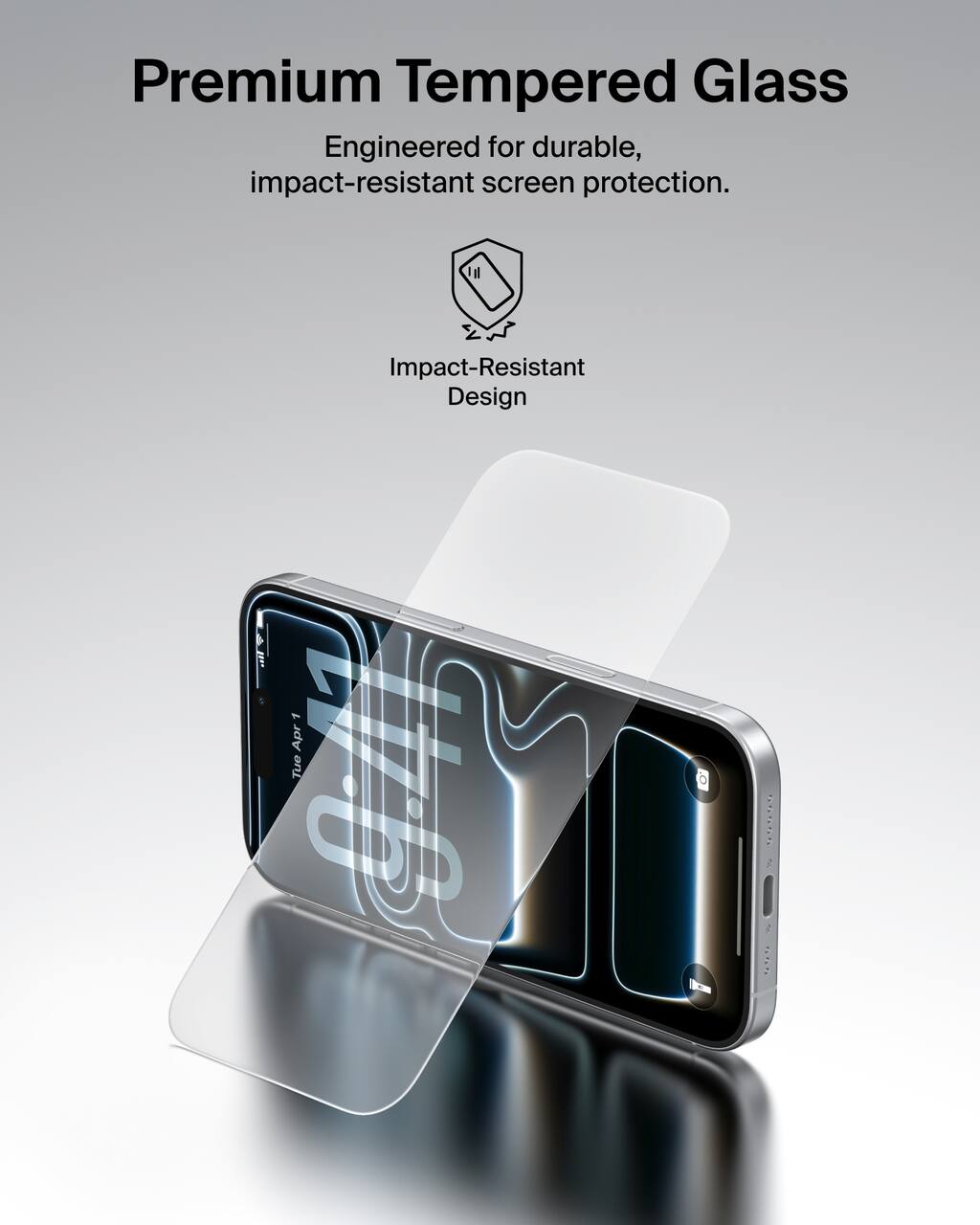 Premium Tempered Glass  
Engineered for durable, impact-resistant screen protection.  

Impact-Resistant Design