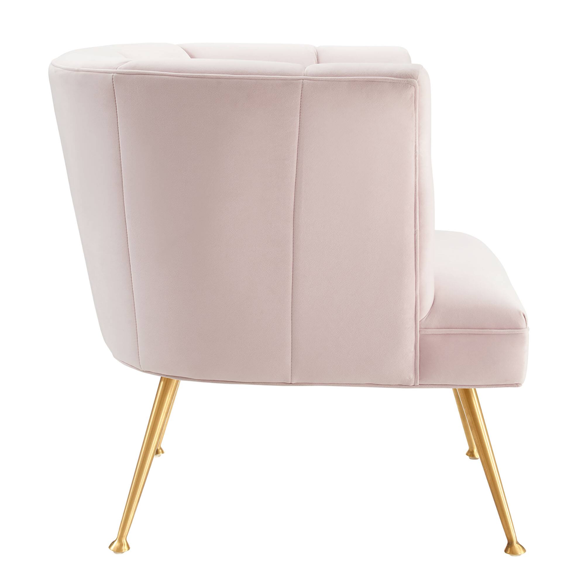 Alt View 1. Modway - Veronica Channel Tufted Performance Velvet Armchair by Modway - Pink.