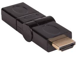 Cable Leader - HDMI Male to Female Port Saver Adapter, 180-Degree Swivel, Type A 19-Pin - Black