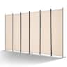 VEVOR - Room Divider, 6 Panel Room Divider, Folding Privacy Screen and Portable Partition Divider for Room Separation - Beige