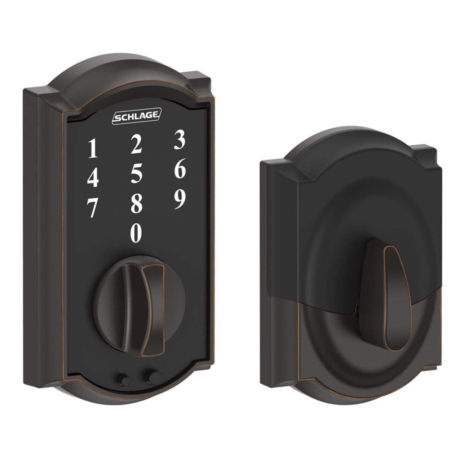 Schlage - Steel Touchscreen Deadbolt - Aged Bronze