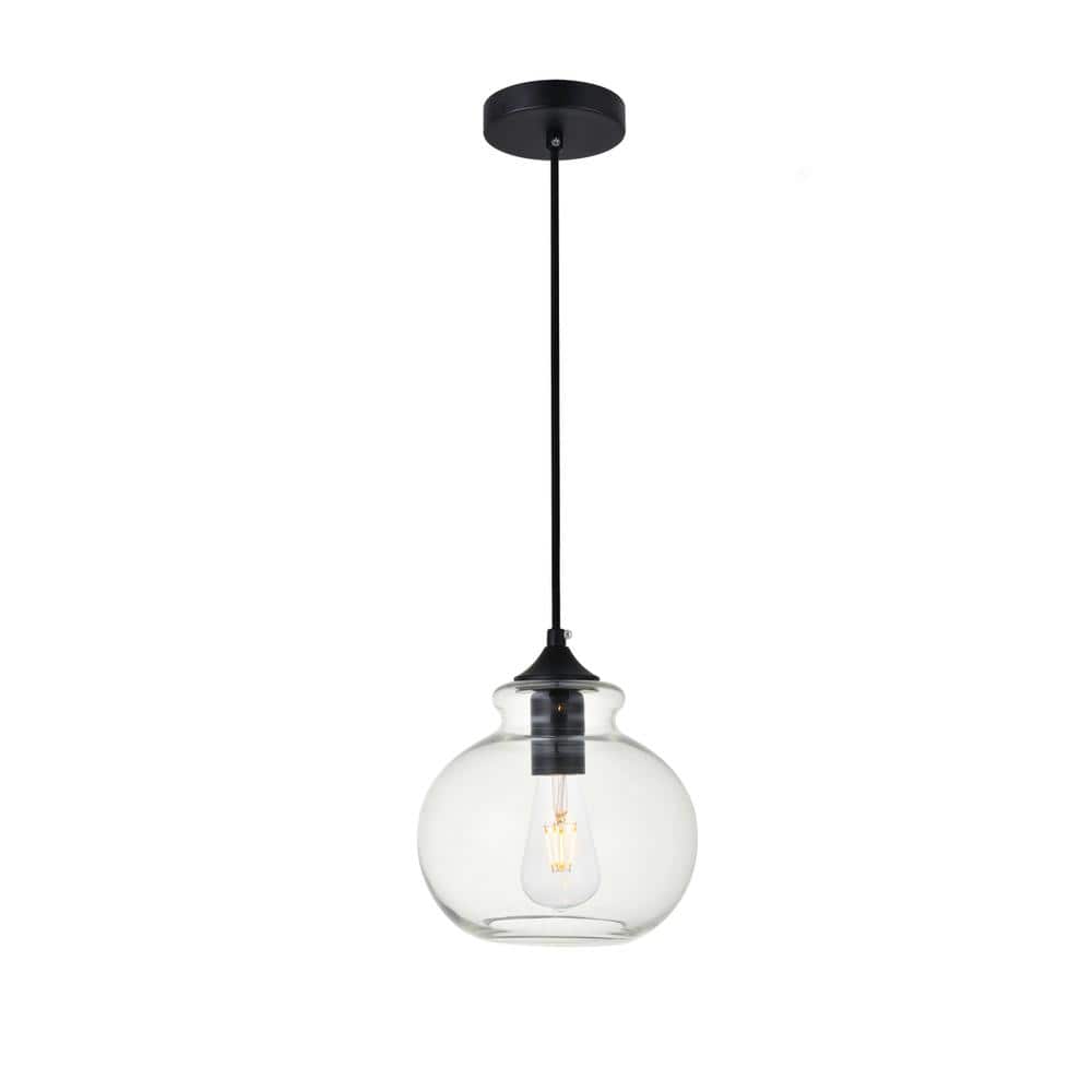 Living District - Destry 1 Light Black Pendant With Clear Glass - Black And Clear price history on PriceWatchPro