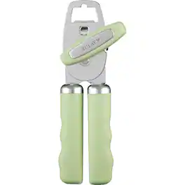 Zulay Kitchen - Heavy Duty Stainless Steel Manual Can Opener with Turn Knob & Comfy Soft Grip Handles - Pistachio