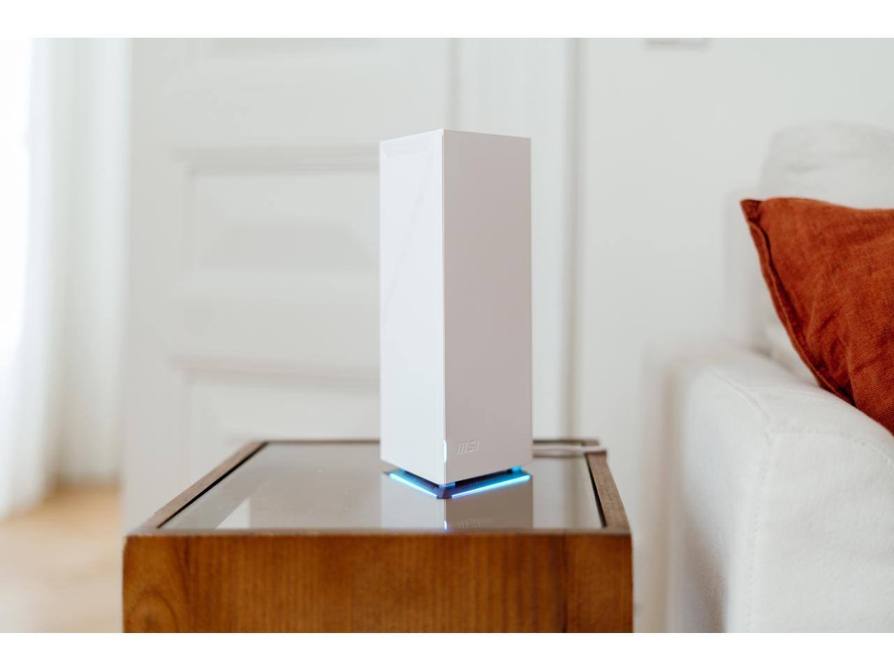 Alt View 4. MSI - MSI Roamii BE Pro Mesh 2-Pack (WiFi7, 11000, 6000 sq.ft., 200+ Devices, 2.5Gbps, MU MIMO MLO) - WHITE.