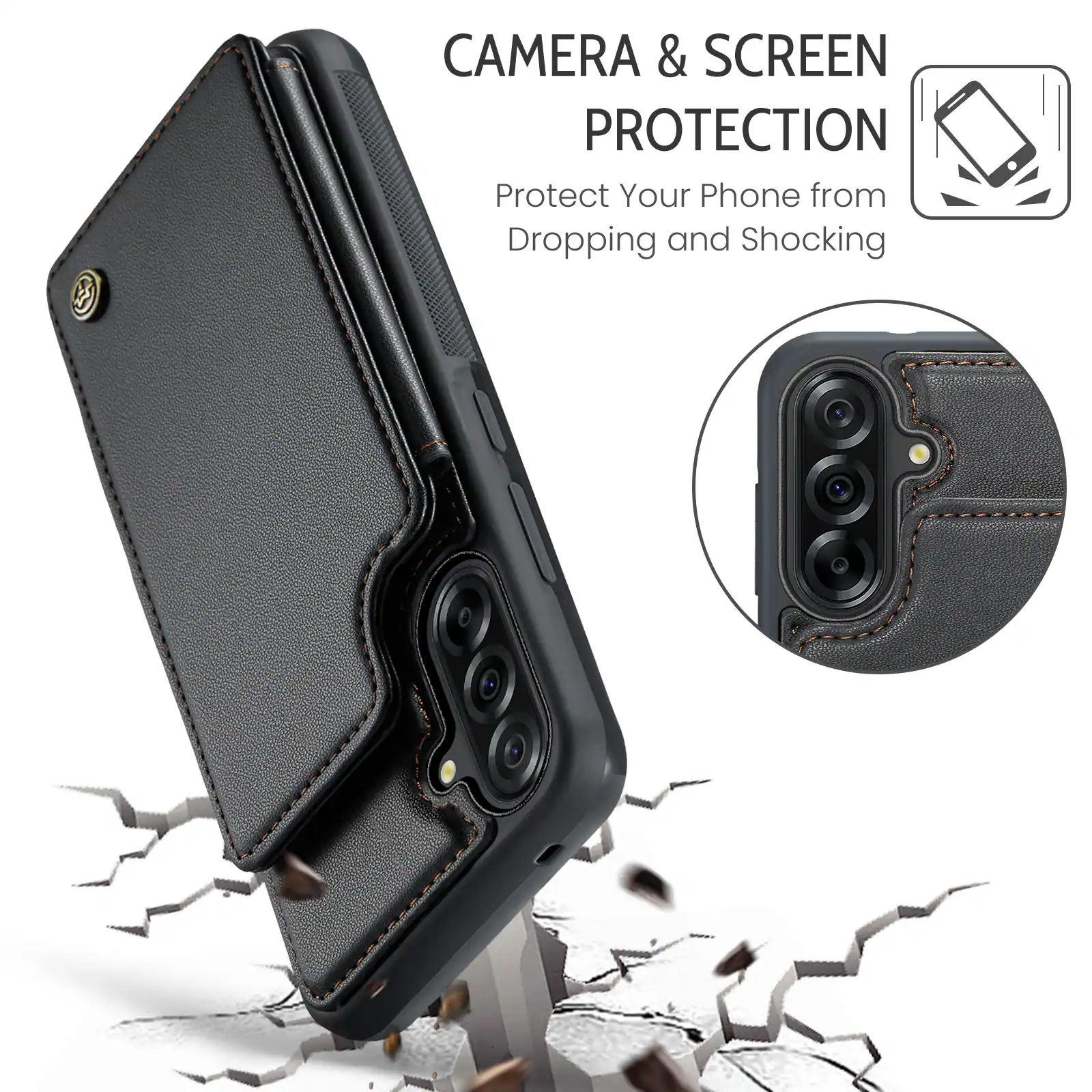 CAMERA & SCREEN PROTECTION  
Protect Your Phone from Dropping and Shocking