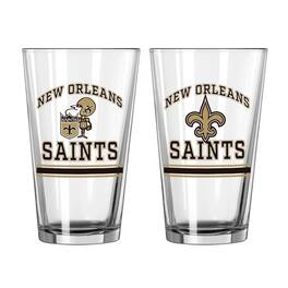 Logo Brands - New Orleans Saints 16oz. Pint Glass Two Pack - Multicolor
