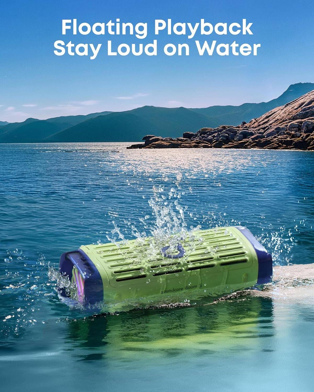 Floating Playback Stay Loud on Water Soundcore Boom S