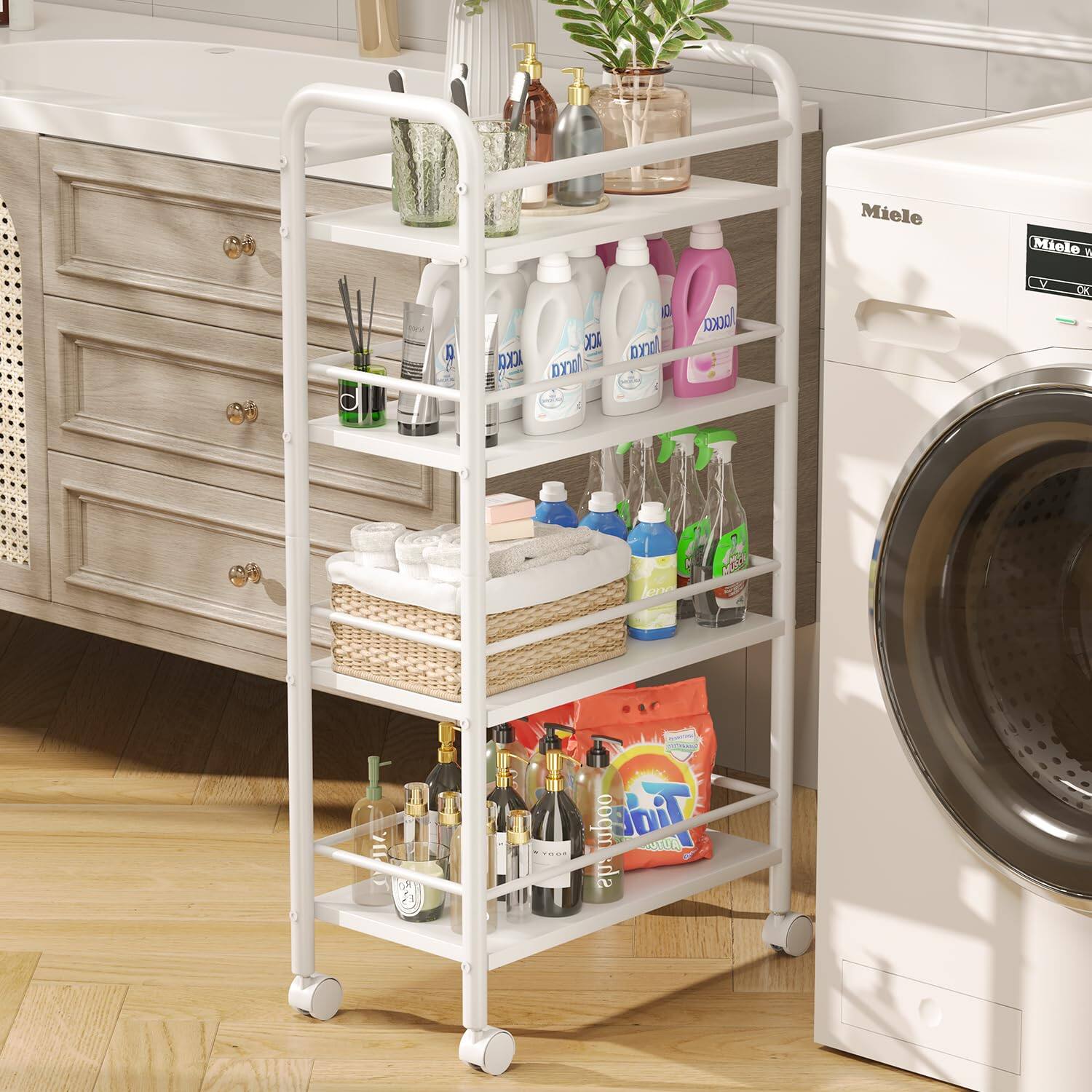 White 15 6 D x 9 1 W x 33 6 H