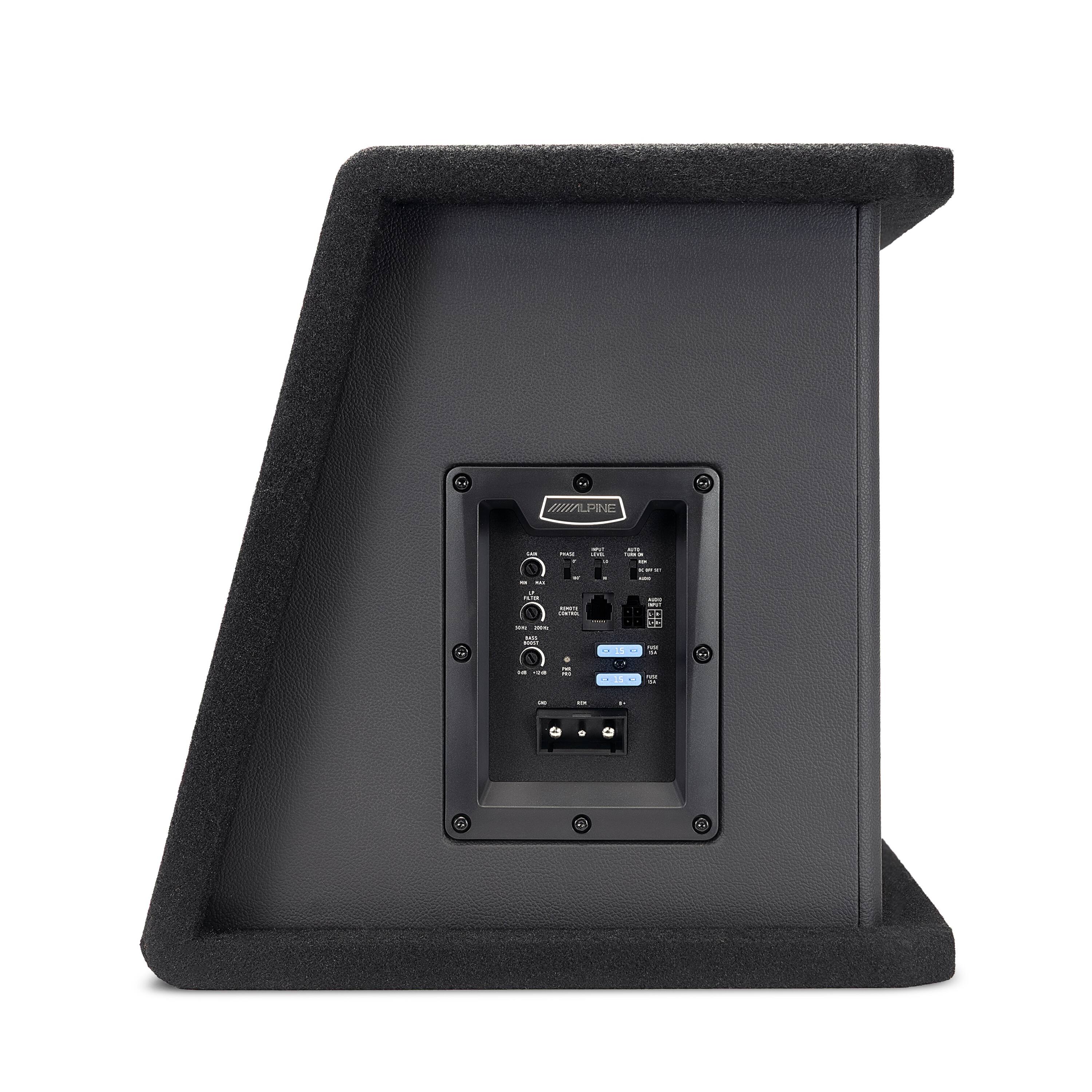 Alt View 3. Alpine - Alpine PWE-SB10  10" Powered Subwoofer Wedge Enclosure - Black.