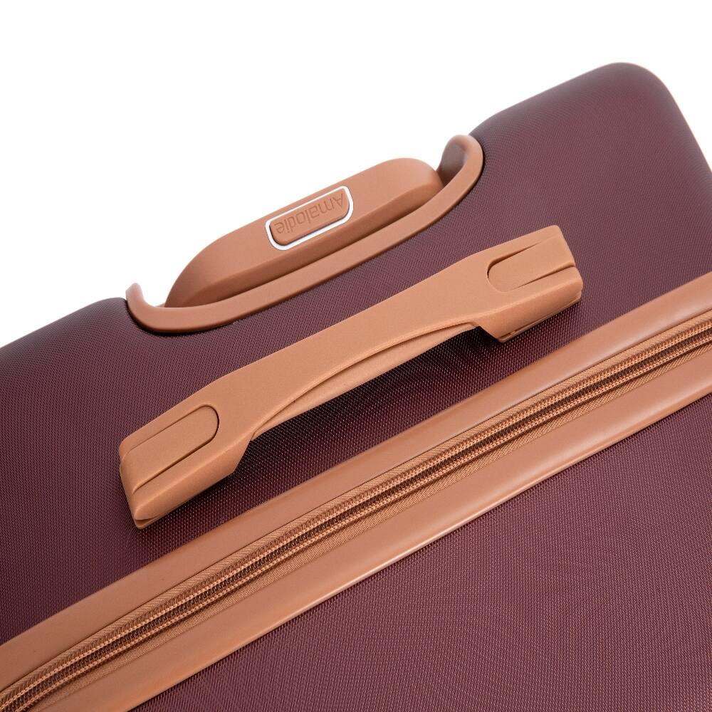 Alt View 2. Ropilly - Ropilly 5 Piece Luggage Set Wine Red Hard Case Luggage with TSA Lock - Wine Red.