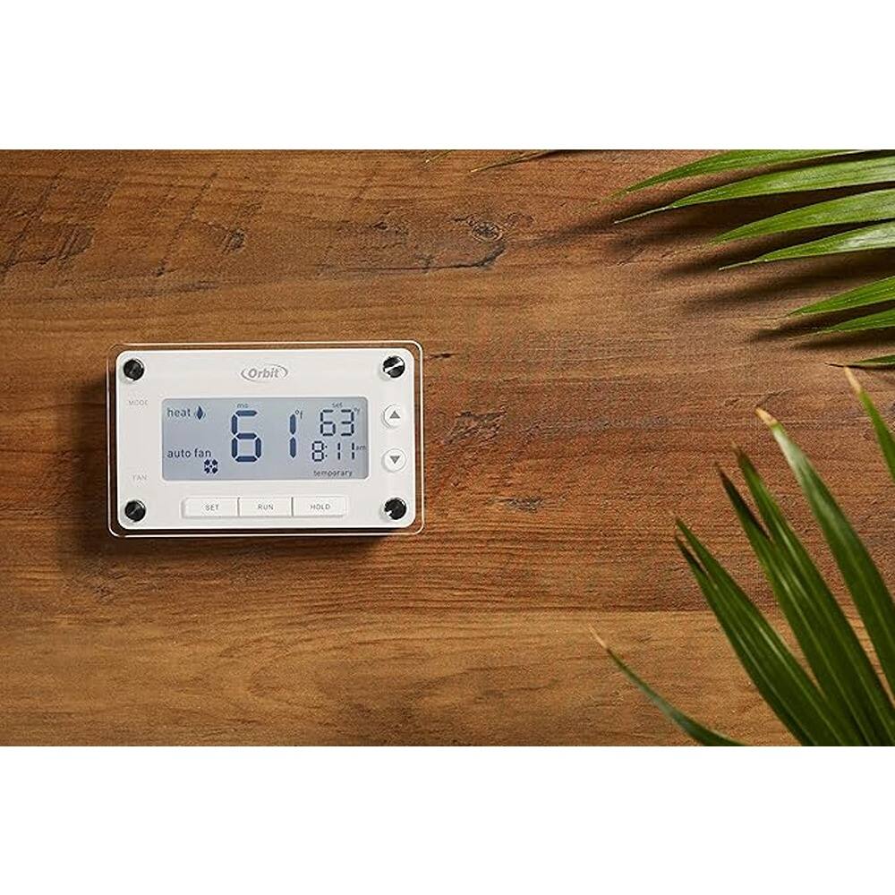 MOD TAN heat auto fan Orbit 61 63 8:11 temporary SET RUN HOLD