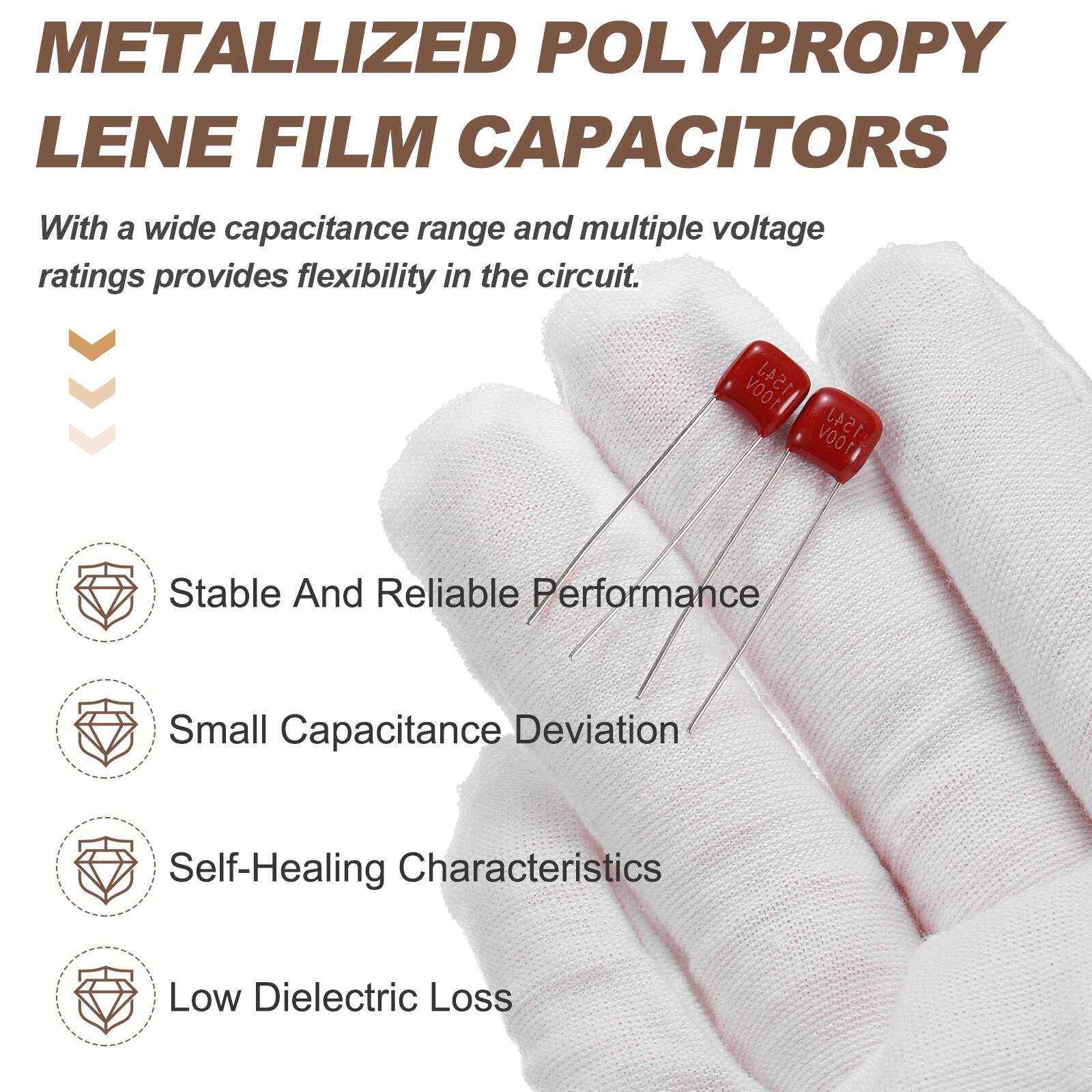 METALLIZED POLYPROPYLENE FILM CAPACITORS

With a wide capacitance range and multiple voltage ratings provides flexibility in the circuit.

- Stable And Reliable Performance
- Small Capacitance Deviation
- Self-Healing Characteristics
- Low Dielectric Loss