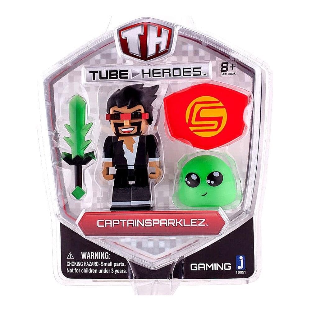 TH 8+ TUBE HEROES. See back. CAPTAINSPARKLEZ. WARNING: CHOKING HAZARD - Small parts. Not for children under 3 years. GAMING 10051