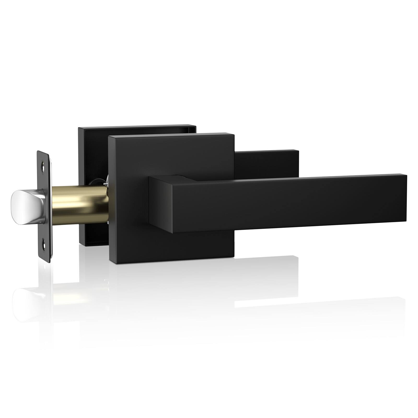 Alt View 10. Fitnate - Door Handle Interior Privacy Door Lever for Bathroom, Bedroom - Black.