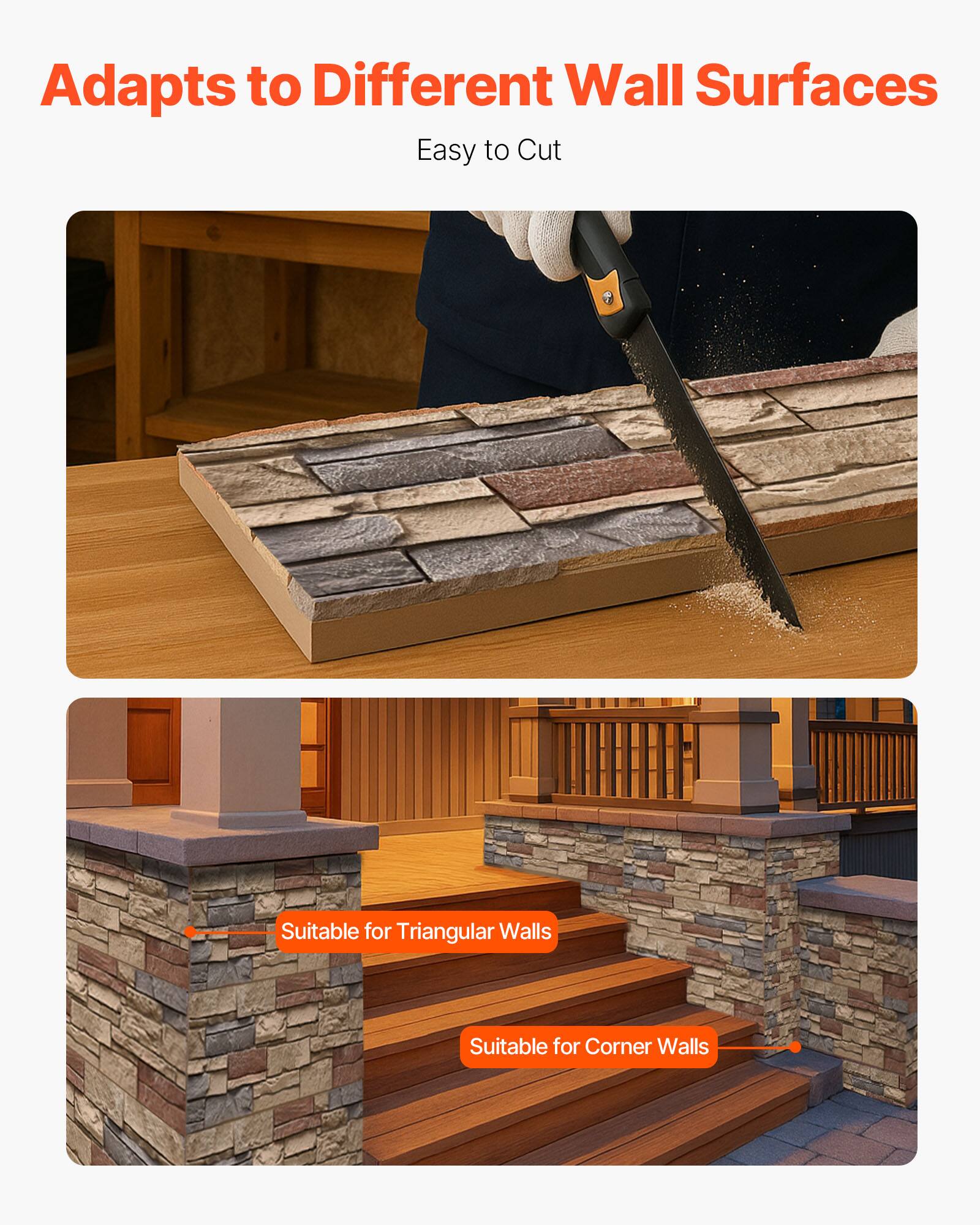 Adapts to Different Wall Surfaces

Easy to Cut

Suitable for Triangular Walls

Suitable for Corner Walls