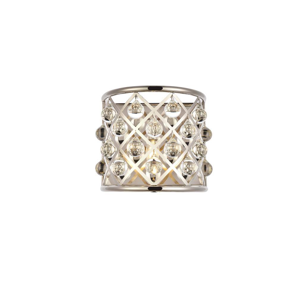 Alt View 4. Urban Classic - Madison 1 light polished Nickel Wall Sconce Clear Royal Cut Crystal - Polished Nickel.