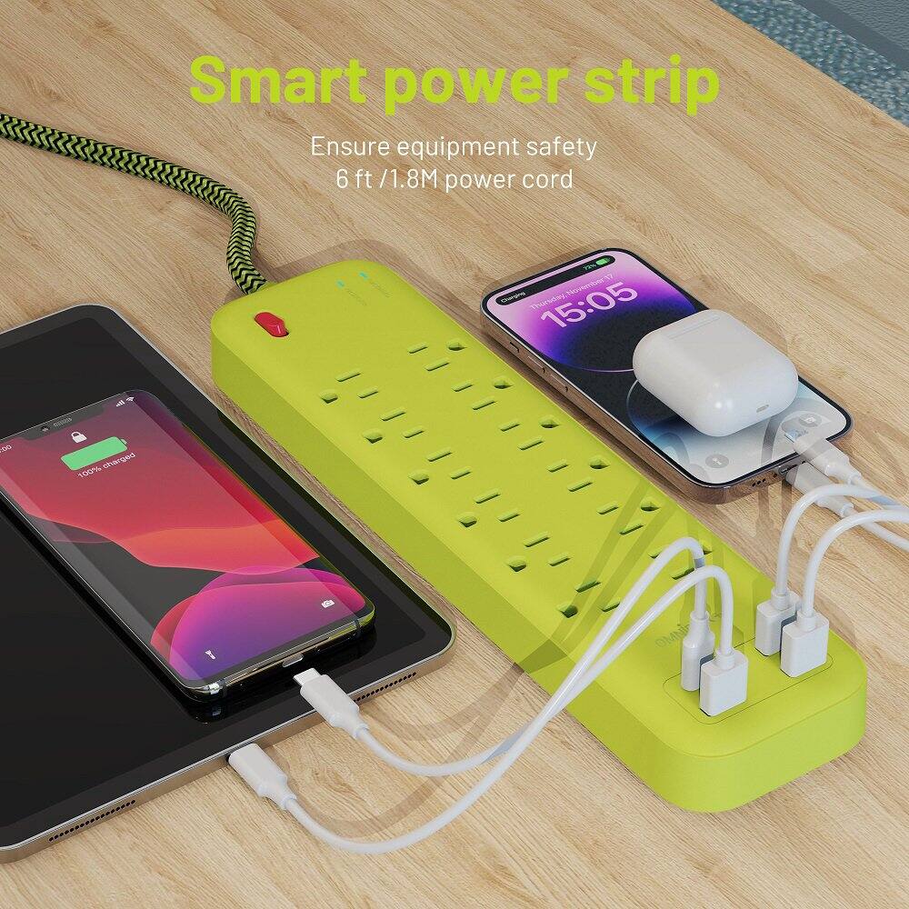 Smart power strip  
Ensure equipment safety  
6 ft / 1.8M power cord