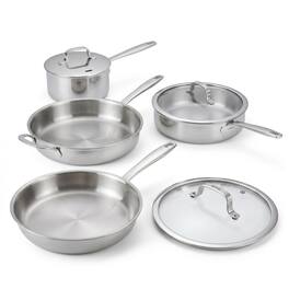 Alva - Maestro 7-Piece 5-Ply Stainless Steel Cookware Set - Silver