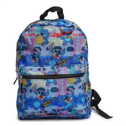 Front. Disney - Disney Lilo & Stitch Tropical 16 Inch Backpack - Multi-Colored.