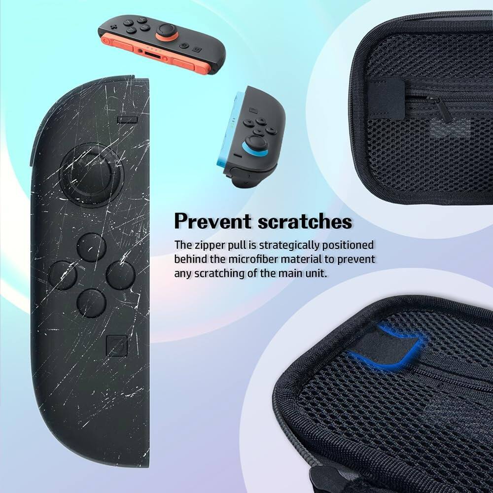 Prevent scratches

The zipper pull is strategically positioned behind the microfiber material to prevent any scratching of the main unit.