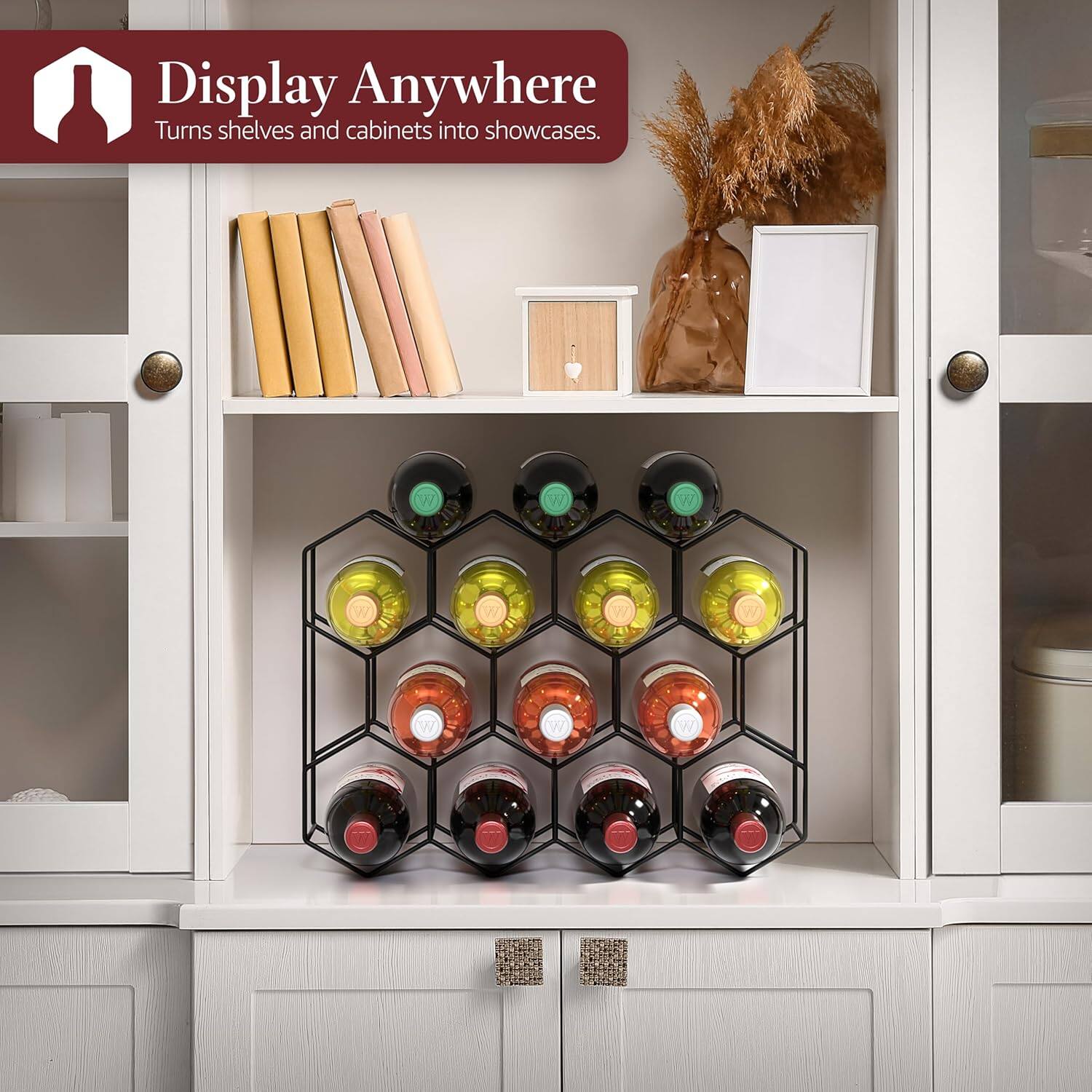 Display Anywhere  
Turns shelves and cabinets into showcases.