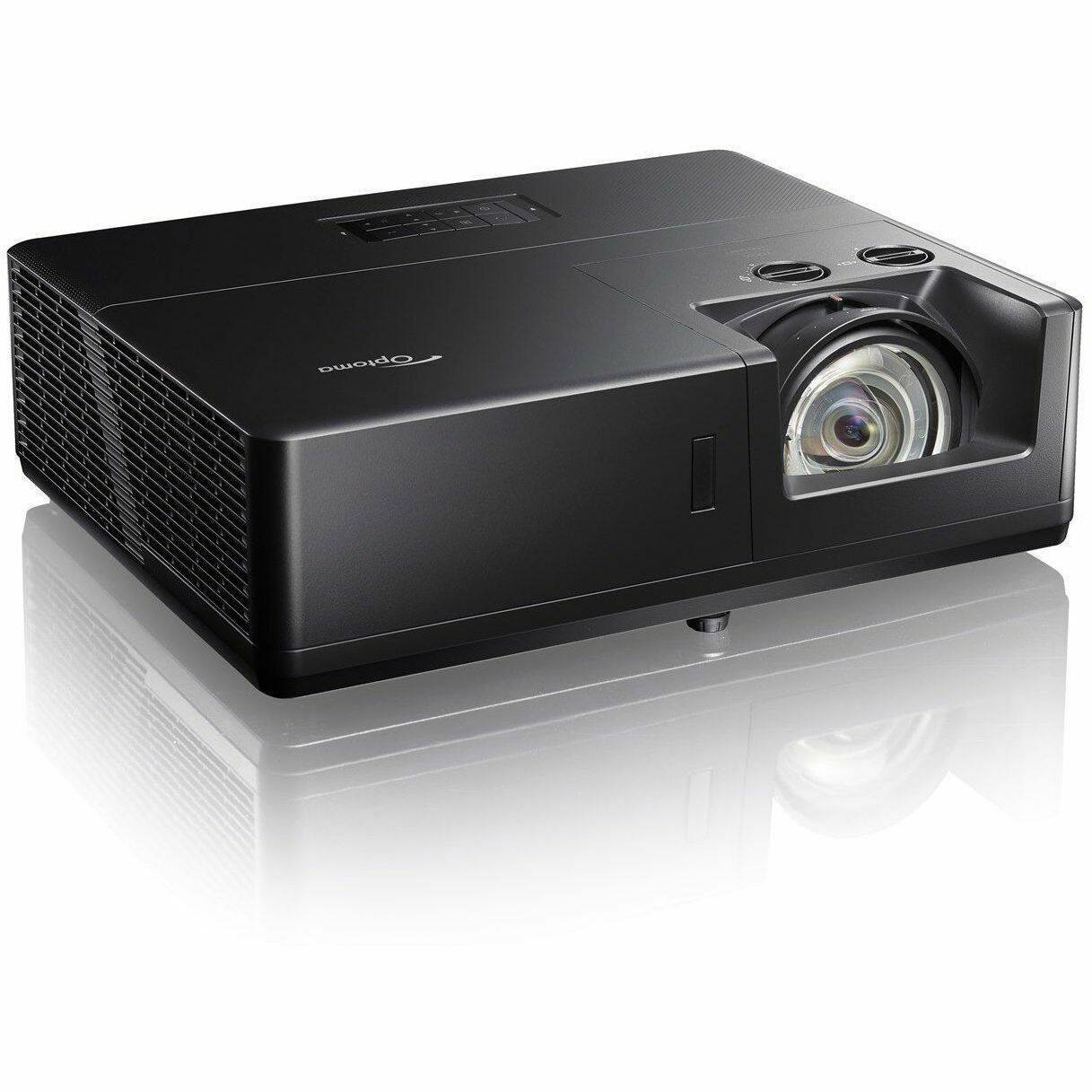 Alt View 2. Optoma - Optoma ZU607TST 3D Short Throw DLP Projector - 16:10 - Black - High Dynamic Range (HDR) - Front - 30000 Hour Normal Mode - 1.07 Billion Colors (30-bit).