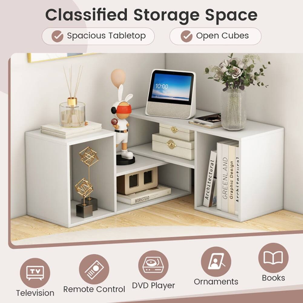 Classified Storage Space  
- Spacious Tabletop  
- Open Cubes  

10:00  

TV  
Remote Control  
DVD Player  
Ornaments  
Books  

WORKSTEAD  
Architectural  
GREENLAND  
Graphic Design  
Architectural Design