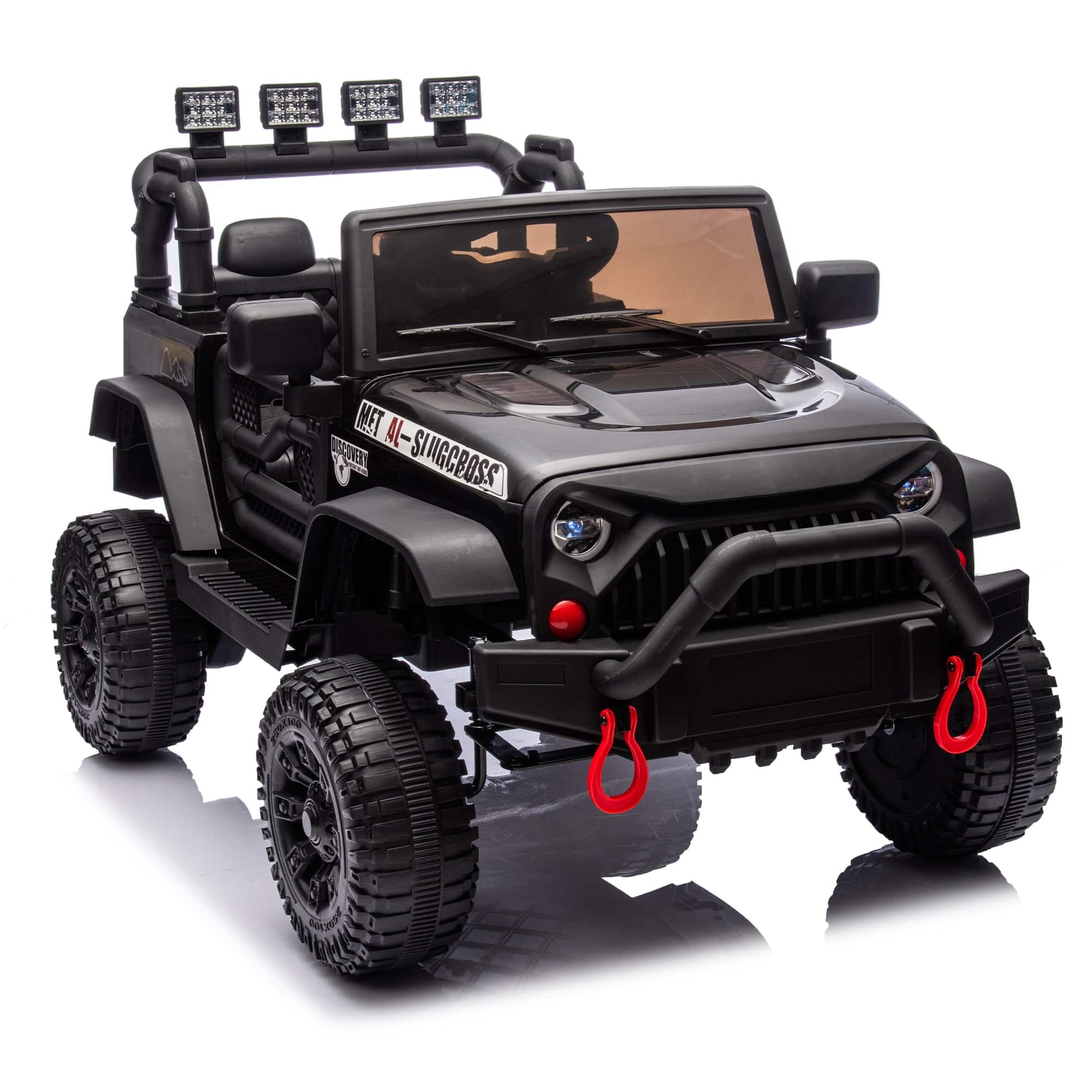 Boyel Living - 3+ 24V Kids Ride On UTV with Parents Remote Control 4Wheel Shock Absorption - Black