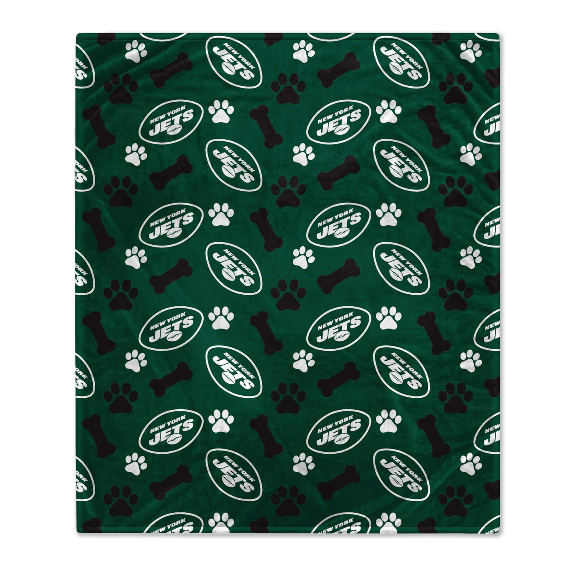 Pegasus - 40" x 50" Lightweight Bones Flannel Fleece Pet Blanket - Green