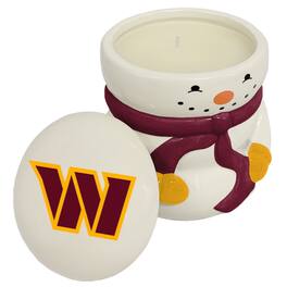 Pegasus - Washington Commanders 12.5oz. Holiday Snowman Ceramic Candle - Multicolor