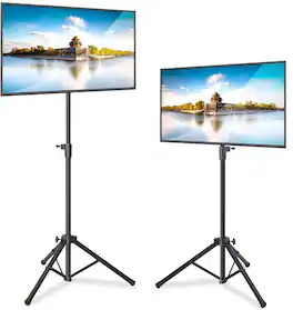 ThinkLink Electronic - Lcd Flat Panel Tripod Stand Portable Foldable Mount Lcd led Screen Tvs Adjustable Height 88. Capacity Vesa - 2 packs