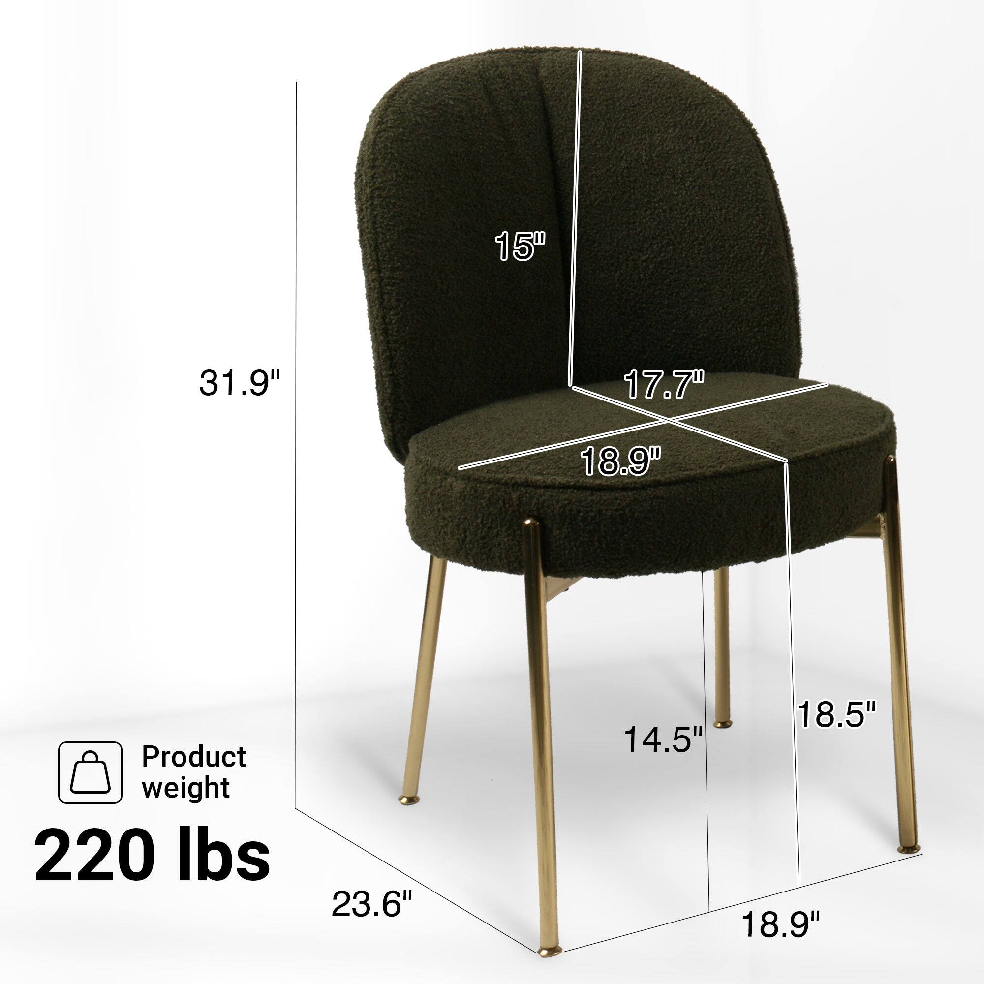 - Height: 31.9"
- Width: 18.9"
- Depth: 17.7"
- Seat Height: 18.9"
- Seat Depth: 18.5"
- Seat Width: 17.7"
- Arm Height: 15"
- Product Weight: 220 lbs
- Overall Height: 23.6"
- Overall Width: 18.9"
- Overall Depth: 14.5"