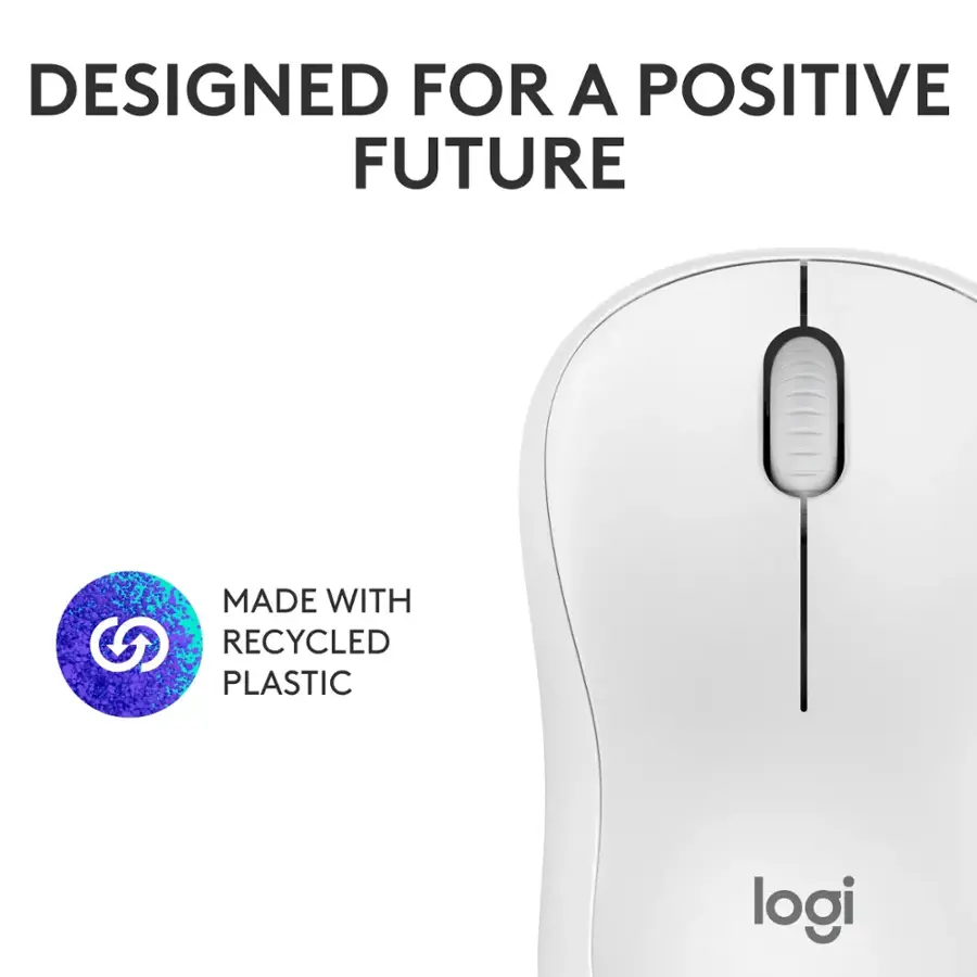 Designed for a Positive Future Made with Recycled Plastic Logi