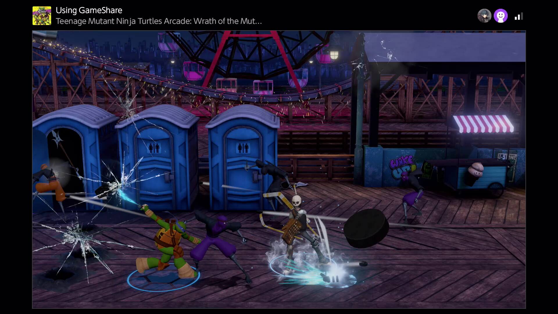 Using GameShare  
Teenage Mutant Ninja Turtles Arcade: Wrath of the Mut...