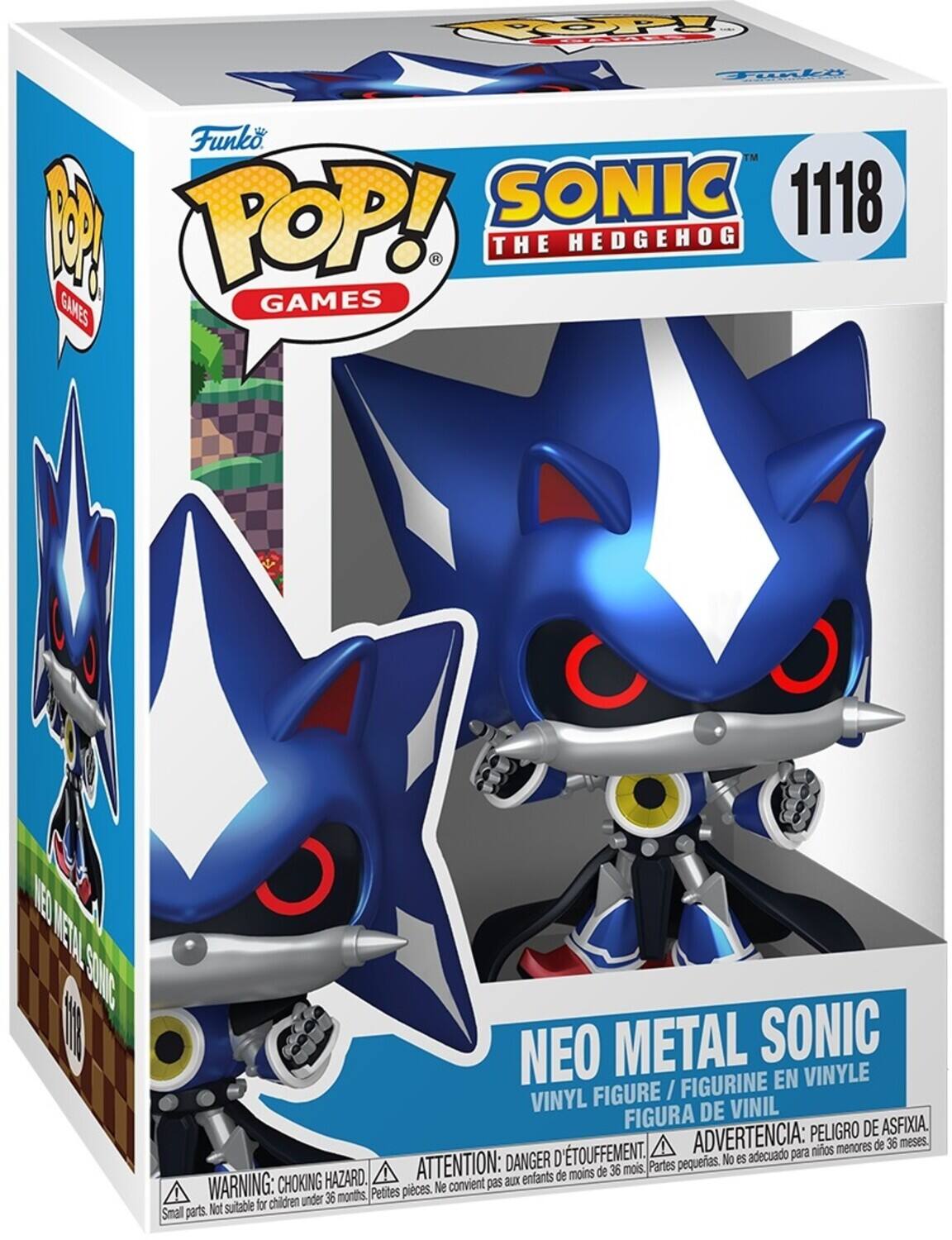 The corrected text is:

"POP! Togo Funko™ POP! SONIC 1118 THE HEDGEHOG GAMES NEO METAL SONIC FIGURINE EN VINYLE VINYL FIGURE / FIGURA DE VINIL PELIGRO DE ASFIXIA D'ETOUFFEMENT. ADVERTENCIA: para niños menores de 36 meses. DANGER: petites pièces. Ne convient pas aux enfants de moins de 36 mois. WARNING: CHOKING HAZARD. Small parts. Not suitable for children under 36 months."