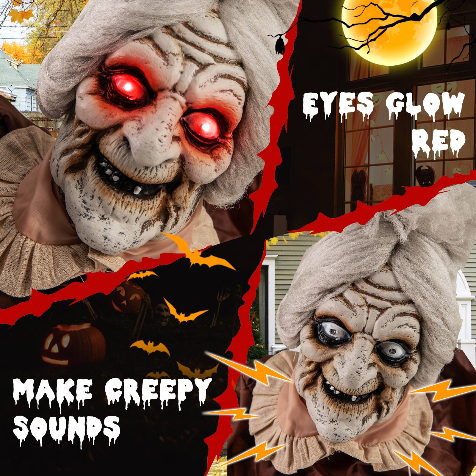 Eyes Glow Red Make Creepy Sounds