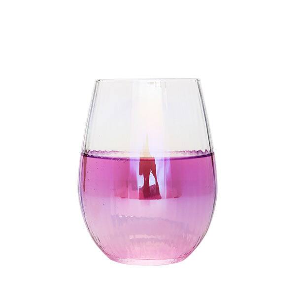 Front. BreeBe - Summit Collection Stemless Wine Glasses (17 oz. set of 6) - Clear.